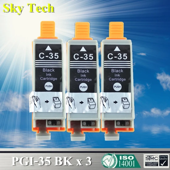 Совместимые чернильные картриджи 3X PGI35 для Canon PGI-35 BK IP100B IP100 mini260 mini320 / с