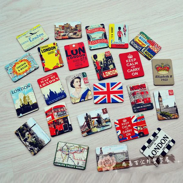 

24cards/Set Refrigerator magnet London British Retro Clock Super strong magnetic paste Magnet