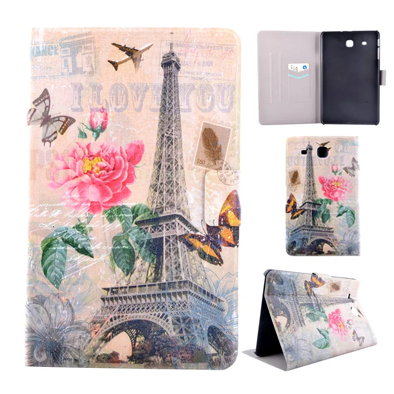 Чехол бумажник из искусственной кожи с подставкой и отделением для карт|case samsung