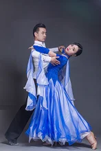 2017 new big wing hit colors modern dance dress red/purple/black long sleeved waltz tango ballroom Dance competition Costume