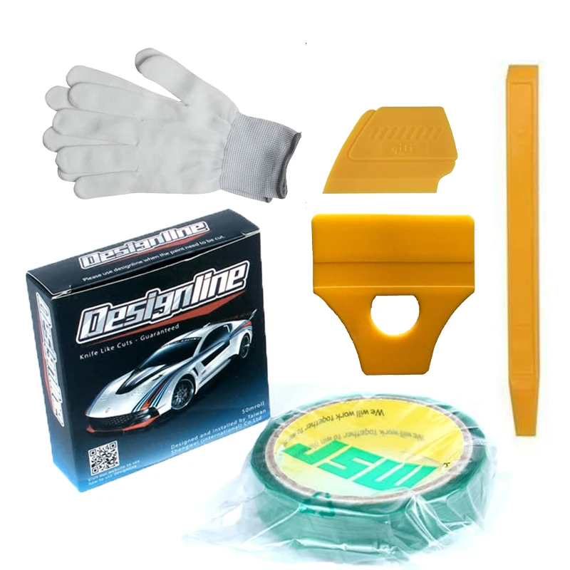 5IN1 Magnetic Micro Squeegee 8 Edge Tuck Tool Car Vinyl Wrapping Application US