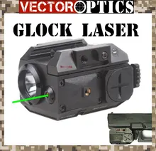 Вектор оптика плотные тактические пистолет пистолет оружие фонарик с зеленый лазерный прицел подходит 20 мм Уивер рельсы для Glock