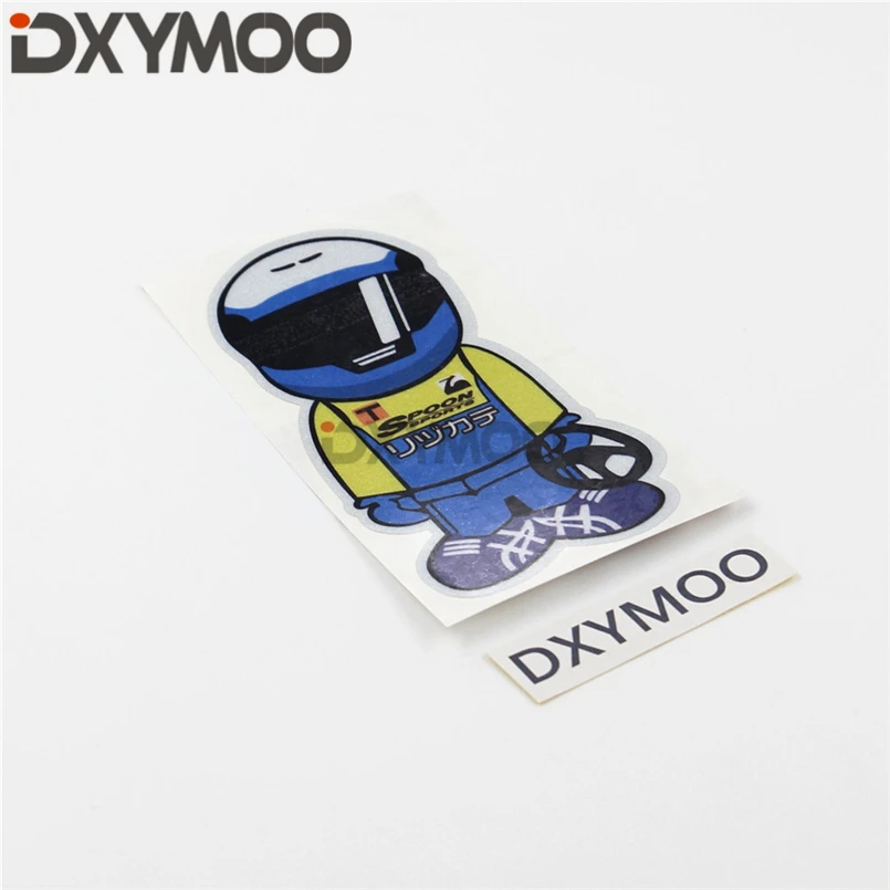 

JDM Racers Motorcycle Cartoon Riders Car Sticker Decals for Spoon Sports GK5 K20A 120x60mm