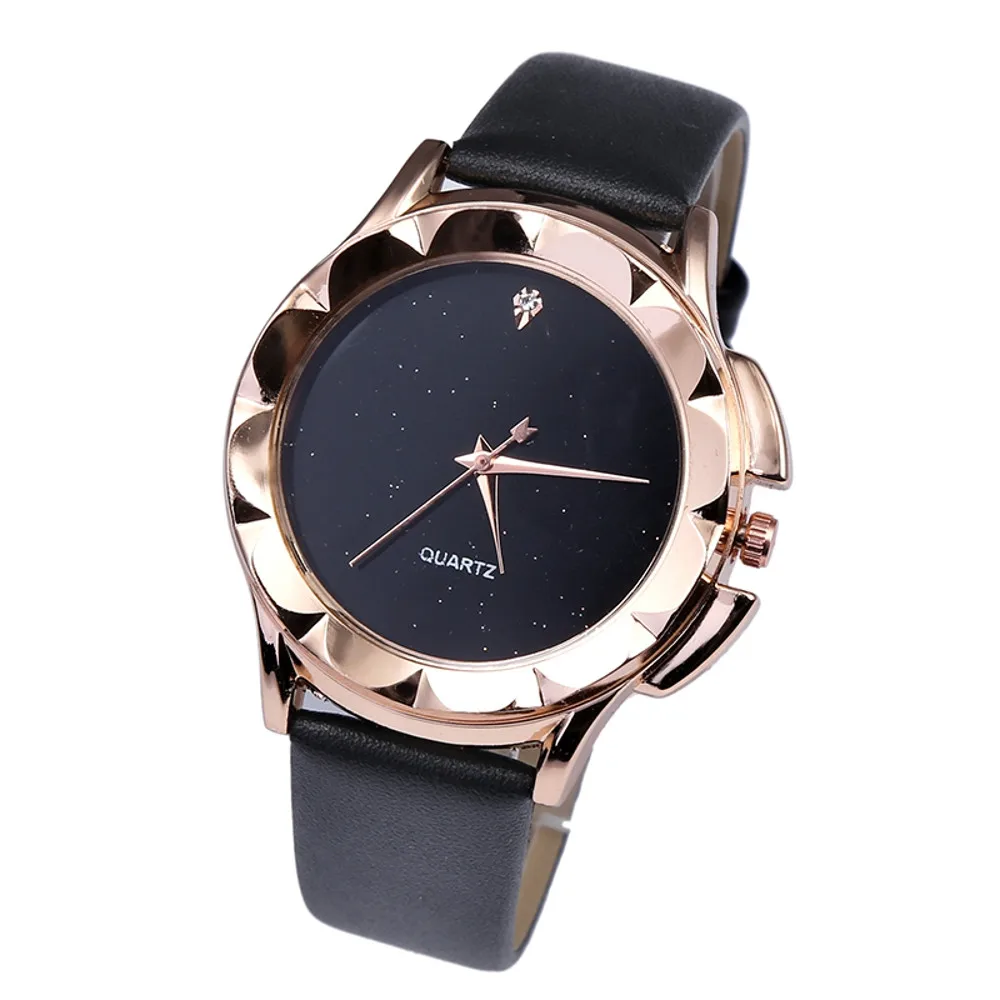 Women's Fashion Casual PU Leather Strap Analog Quartz Round Watch With Convex dial For 2018 Ladies Fashion Clock Women's Fashion Casual PU Leather Strap Analog Quartz Round Watch With Convex dial For 2018 Ladies Fashion Clock