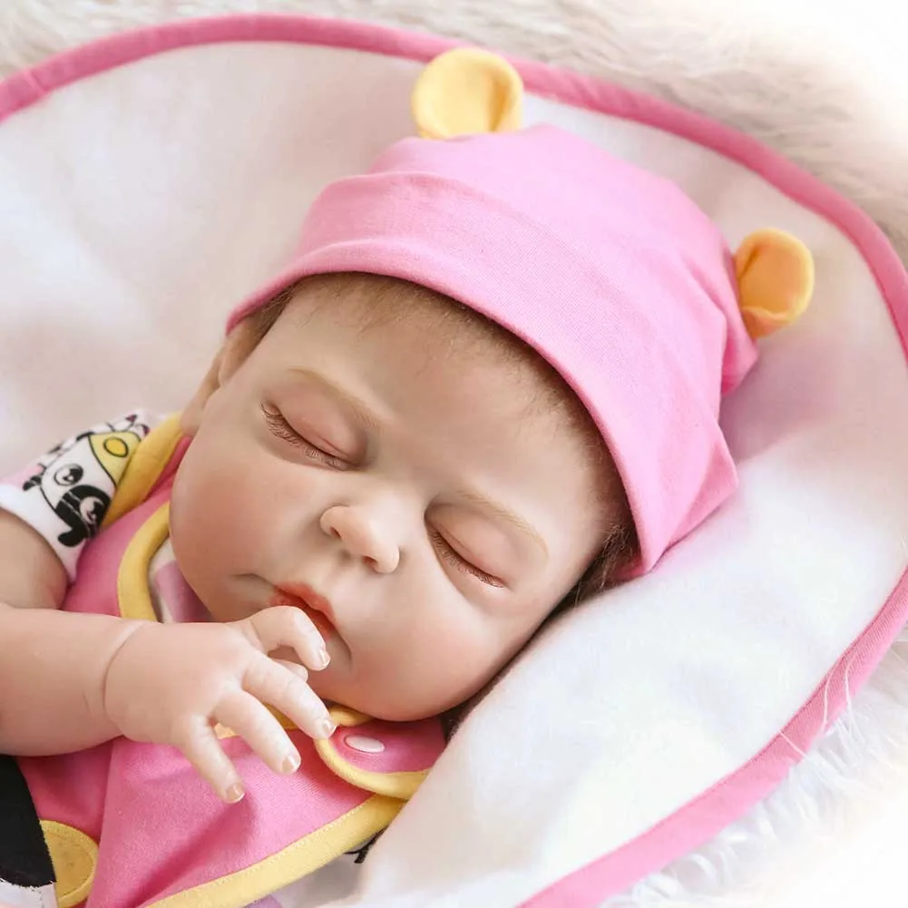 

NPK 22 Inch Lifelike Reborn Baby Doll Toy Set Silicone Newborn Dolls for Kids Playmat Gift BM88