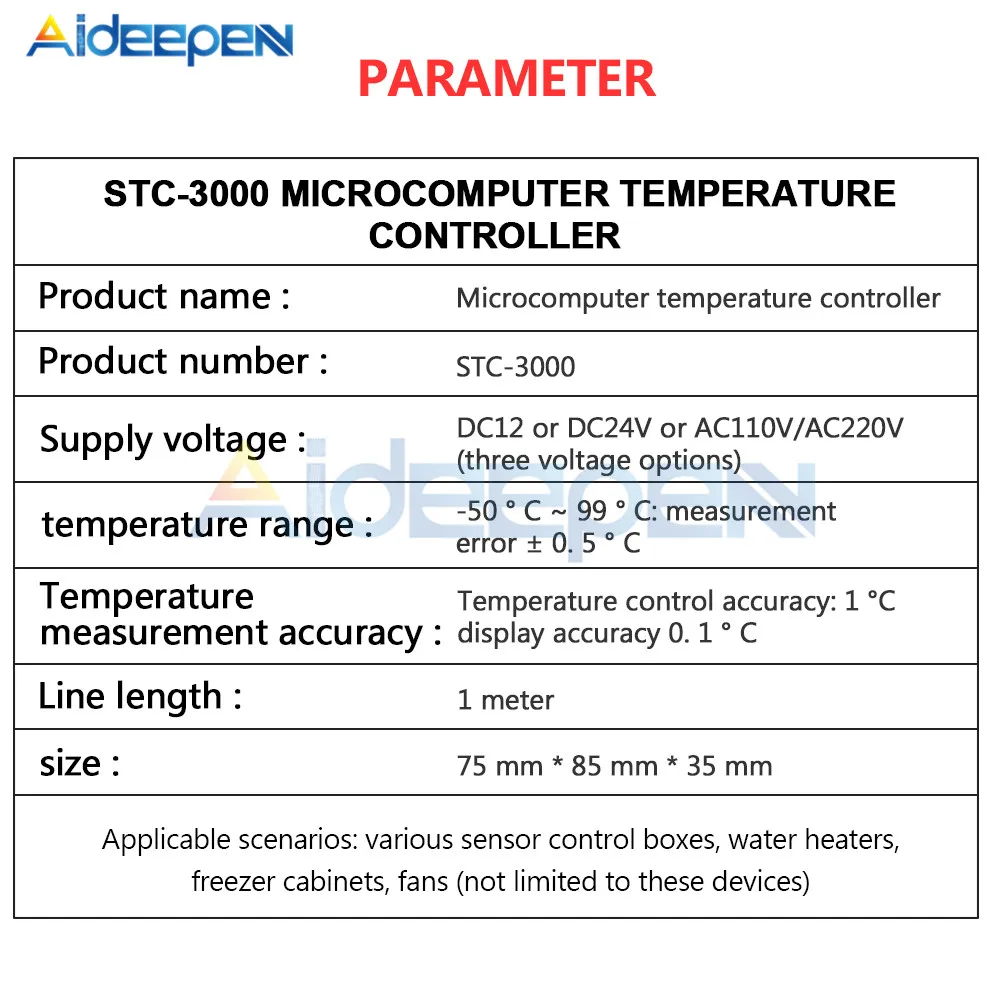 STC-3000 10A светодиодный цифровой регулятор температуры DC 12 В термометр термо контроллер переключатель зонд Датчик с нагревом охлаждения