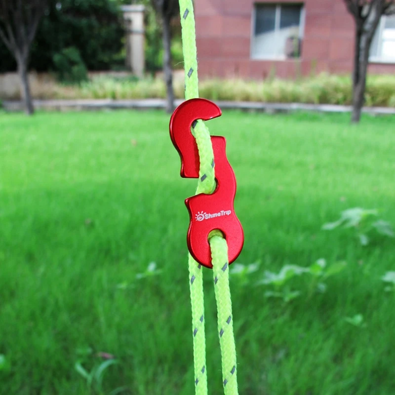 

20Pcs Tent Wind Rope Buckles Outdoor Camping Wind Rope Stopper Awning Wigwam Adjuster Buckles 2Sizes
