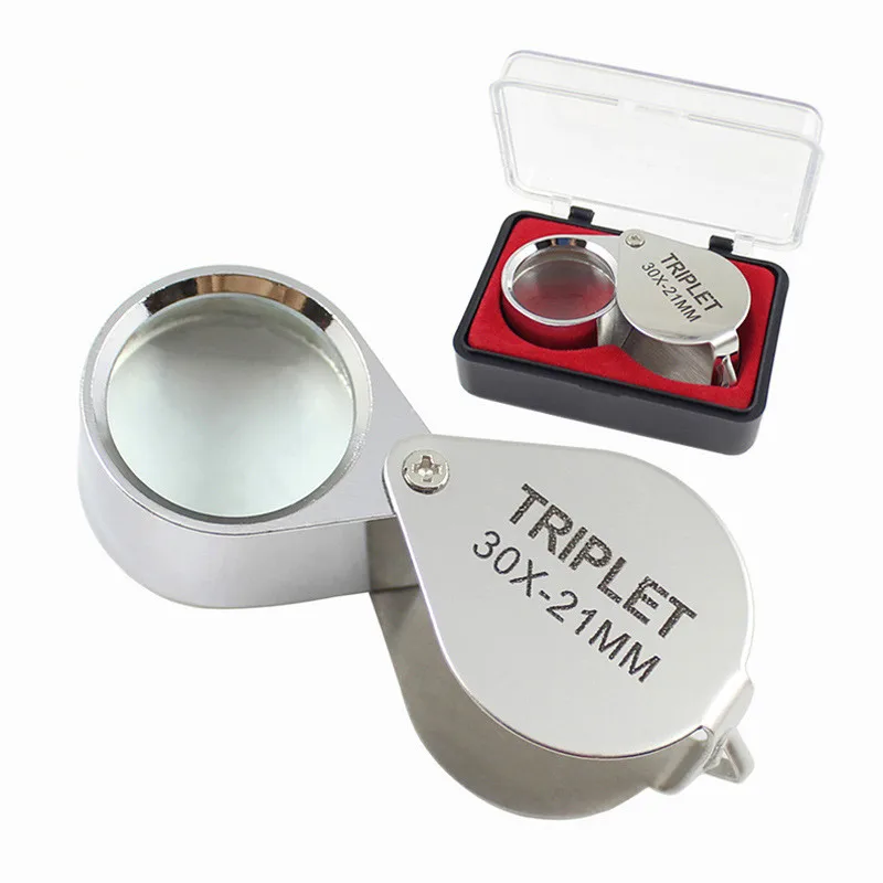 Xinxiang увеличительное стекло 30X21 мм Ювелирные изделия алмаз антиквариат Портативный Лупа очки Карманная Лупа мини-лупа