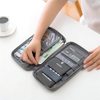 

Solid Travel Bags Card Passport Bag Women Man Travel Bags