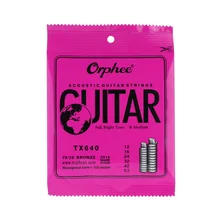 Orphee TX640 6 шт. акустическая струна для гитары Набор(. 012-.053) Фосфорная бронза среднего напряжения высокого качества