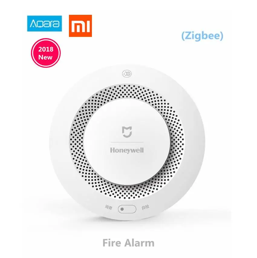 2018 Xiaomi Mijia Honeywell fuego Detector de alarma Audible Visual Sensor de humo remoto Mihome APP Control inteligente envío gratis