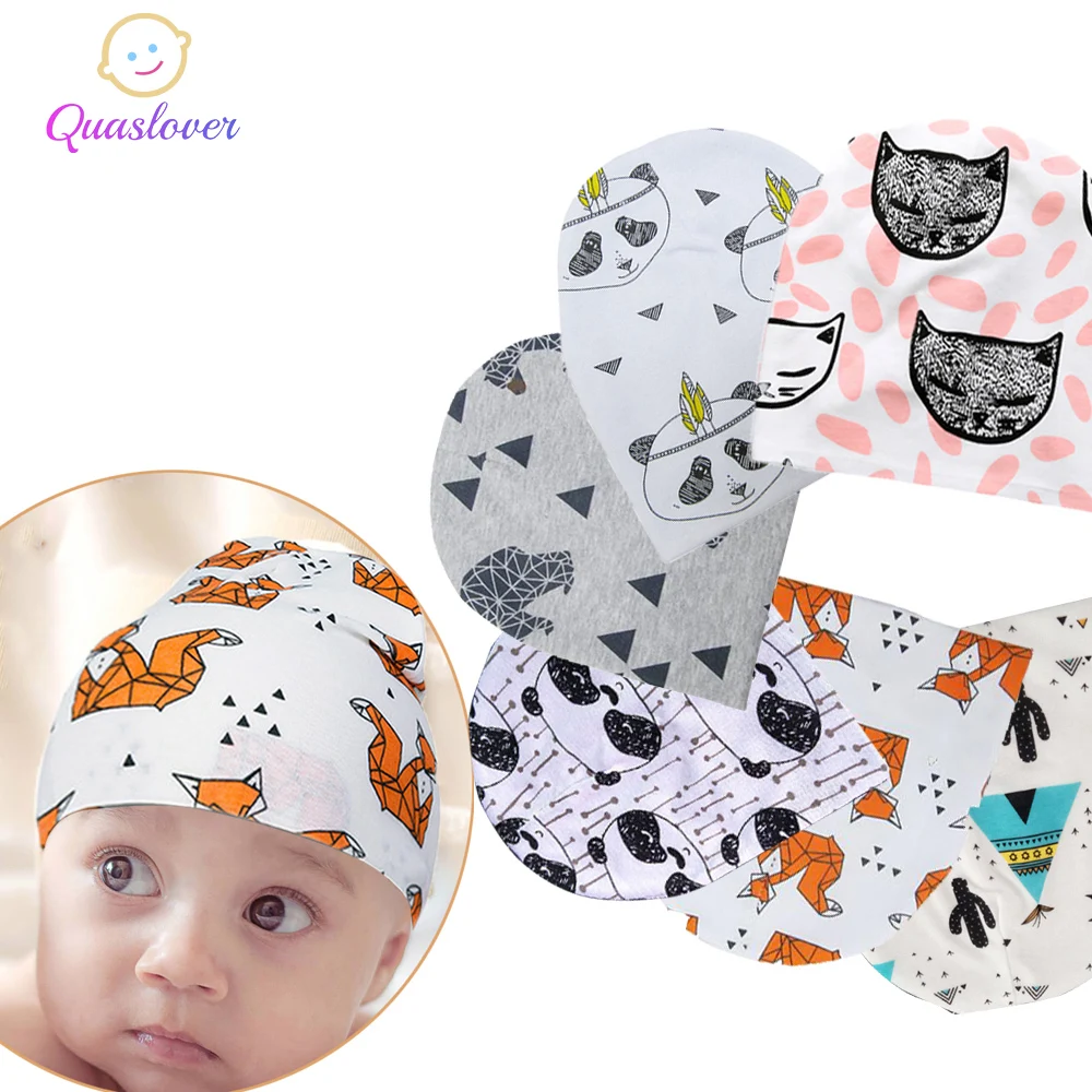 

Baby Hat Cotton Beanie Hats Newborn Cartoon Print Caps For Boys Girls Spring Autumn Winter Toddler Infant Elastic Cap Hat