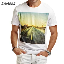 E-BAIHUI marca verano estilo hombres camiseta hombres algodón camiseta hombre ropa casual tops swag Camisetas y048