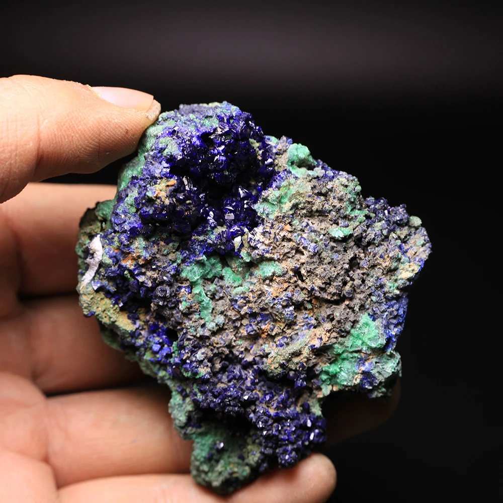 

139.2g NATURAL Stones and Minerals malachiteore azurite crystal specimens blue ore A1317