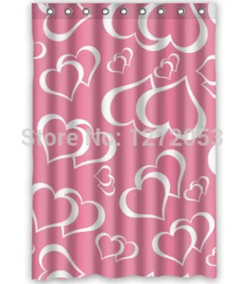 Hot Sale Custom Beautiful Heart Fashion Home Living Waterproof Bathroom Decor Shower Curtain 120x183cm FREE SHIPPING U07-25 | Дом и сад