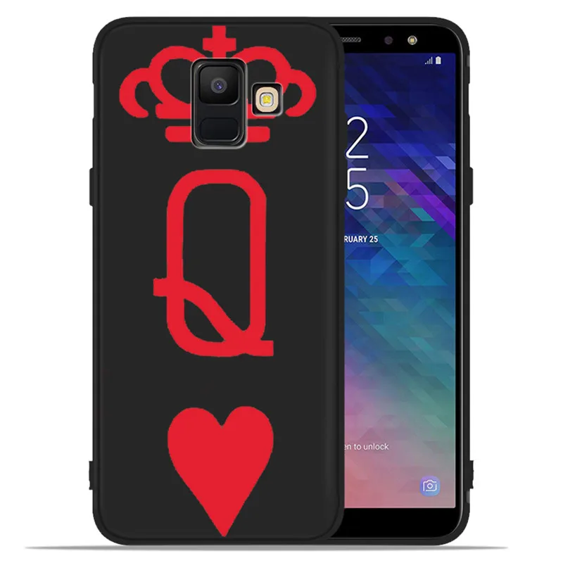 Король Королева Корона DIY роскошь для Samsung Galaxy A9 A8 A7 A6 A5 A3 J3 J4 J5 J6 J8 Plus 2017 2018 чехол