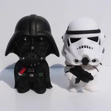 11cm New Star Wars Figures toy Black Knight Darth Vader Stormtrooper PVC Action Figures set in