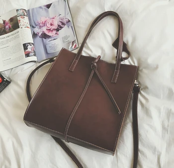 

Female bag simple style women's tote big bag vintage messenger shoulder bag office lady handbag j9*9566j