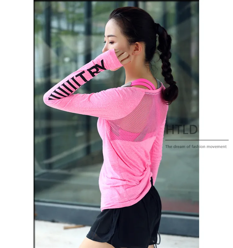 Fitness Yoga Shirt Breathable Sportswear Women T Shirt Sport Yoga Top Quick-Dry Running Shirt Gym Sport Shirt Jacket Women Tops