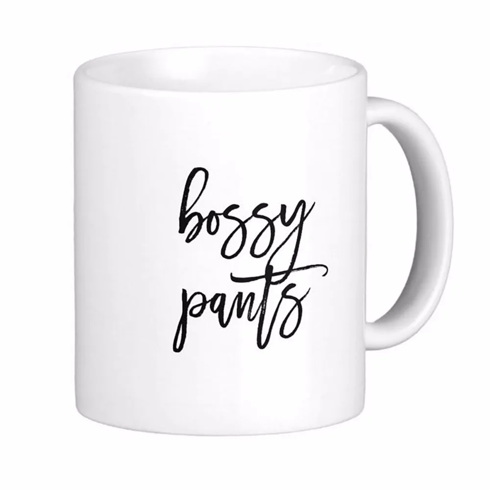Забавные штаны Bossy белые кофейные кружки чайная кружка индивидуальный подарок от