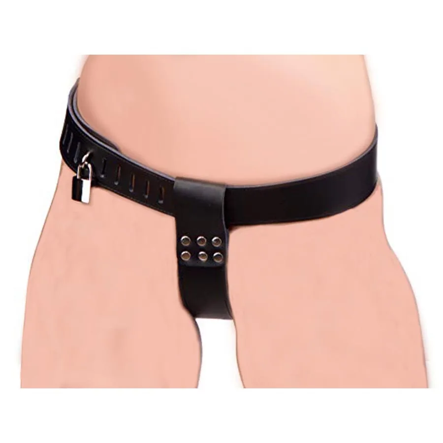 

Female Lockdown Chastity Belt Restraint,Leather Waist Harness Underwear with Crotch Straps,Sexy Lingerie
