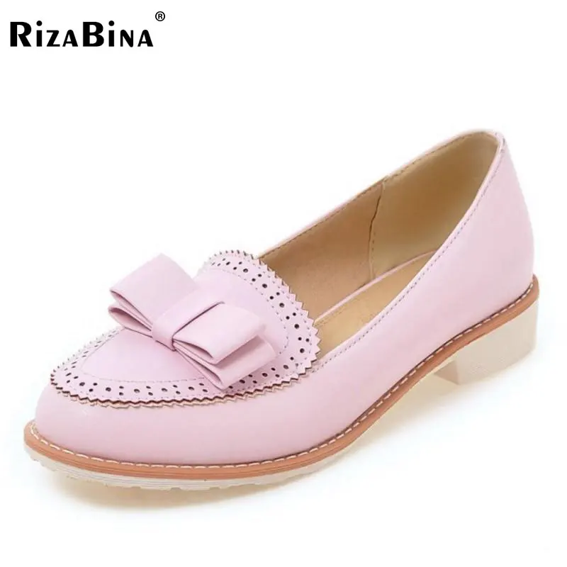 RizaBina font b Women b font High Heel Pumps Ladies Slip On Bowknot Solid Color Shoes