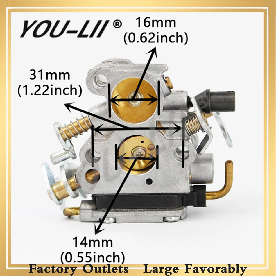 YOULII карбюратор для Husqvarna 235 240 235e 236 236e 240e jonsaded CS2238 CS2234 RedMax GZ380 574719402 545072601 57471940 ча