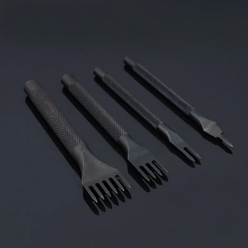 1//2//4//6 Prong 4mm Leather Craft Tool Hole Punches Lacing Stitching Punch Tool