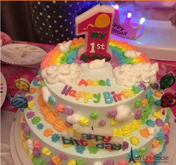My 1st Birthday Candles Pink and Blue - 11