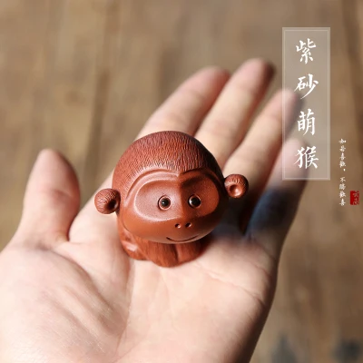 Yixing чайный питомец фиолетовая глина Милая обезьяна ручной работы грязь