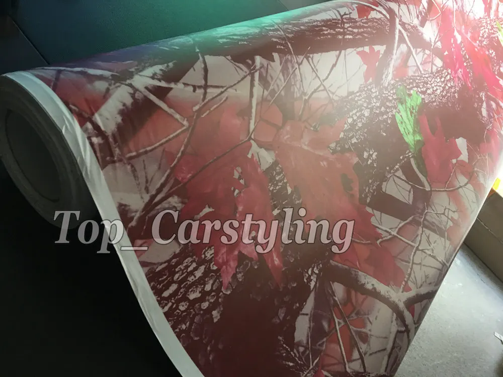 Pink realtree camouflage vinyl car wrapping film mass oake grass (4)