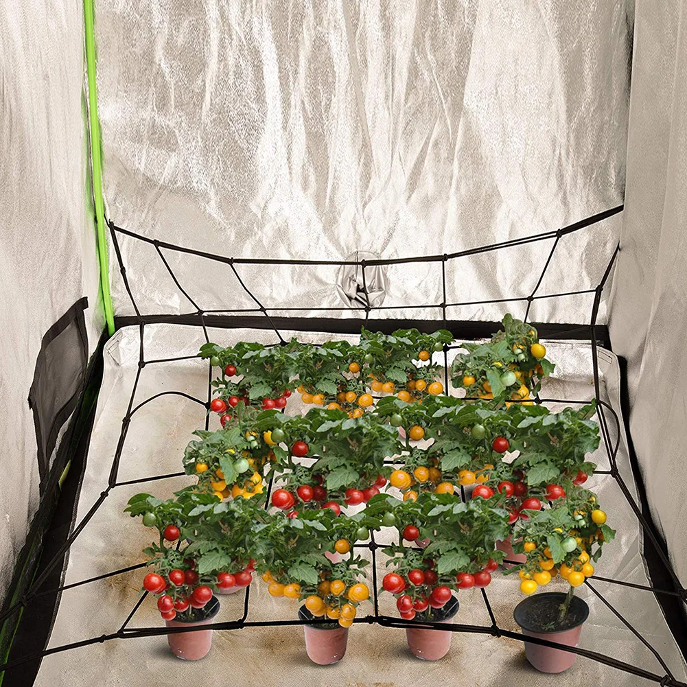 Гибкий сад эластичный нейлон решетчатая сетка с 4 Сталь Крючки для растений Bean расти восхождение забор палатки