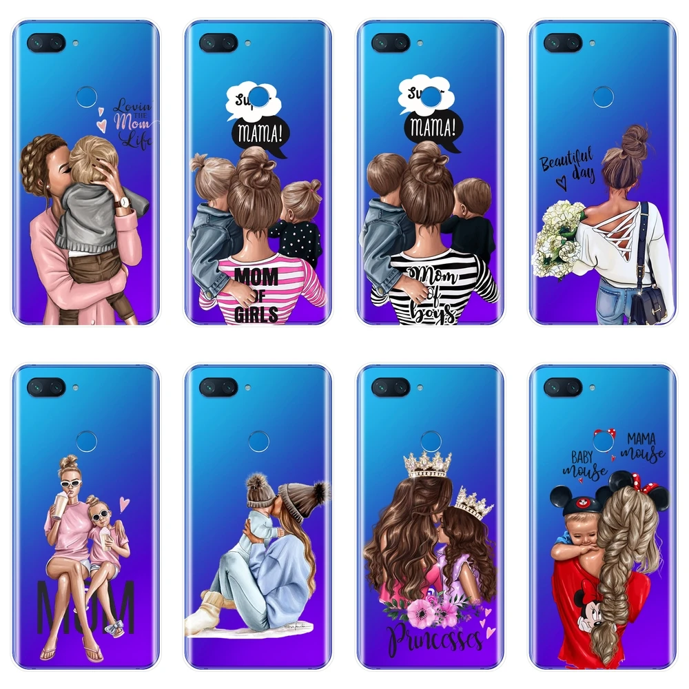 

TPU Baby Women Mom Phone Case For Xiaomi Mi 5 5C 5S 5X 6 6X Plus Silicone Soft TPU Back Cover For Xiaomi Mi A1 A2 8 Lite SE Case