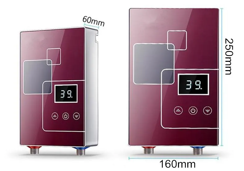 6000 Вт мгновенный Tankless Электрический водонагреватель кран Кухня быстрый нагрев коснитесь душ нагреватели водопроводные ванная светодиодный LED дисплей