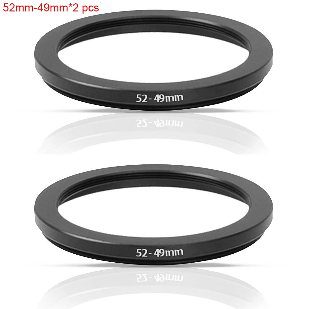 

JUST NOW High-quality 2 PCS 52-49MM Step-Down Ring Filter Adapter (52MM Lens to 49MM Accessory) (2 PCS Ring Filter Adapter)