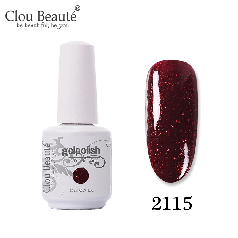 2115 Clou Beaute гель лак для ногтей УФ Гибридный гвоздь искусство 15 мл Праймер гель лак замочить от УФ светодиодный Гель-лак для ногтей 131 цветов Гель-лак - Цвет: 2115