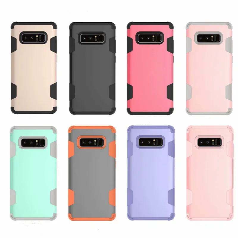 

Shockproof TPU Silicone Case For Samsung Galaxy S8 S9 Plus Note 8 9 Mixed Armor Phone Back Coque For Galaxy S8 Plus Cover Fundas