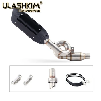 

Motorcycle Full System Exhaust Muffler Escape Middle Link Contact Pipe Slip On For Kawasaki Z800 2012-2016