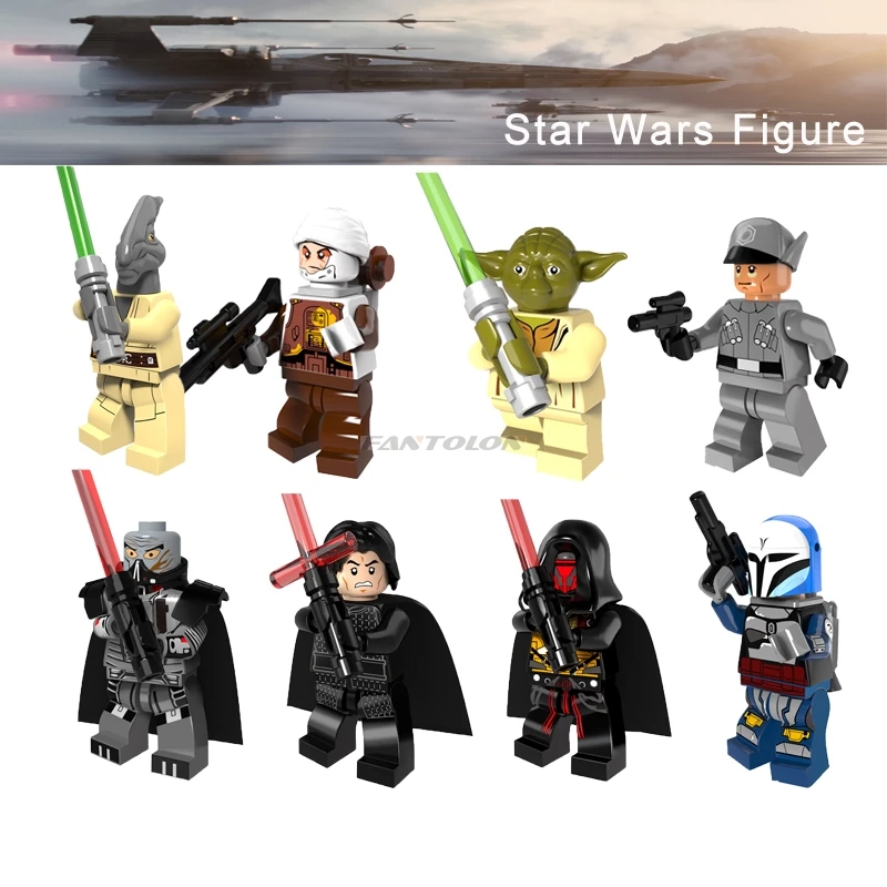 

1PC Legoingly Star Wars Coleman Trebor Dengar Darth Revan Clone Sith Lord Star Wars Yoda Kylo Ren Starwars Building Block Pg8071