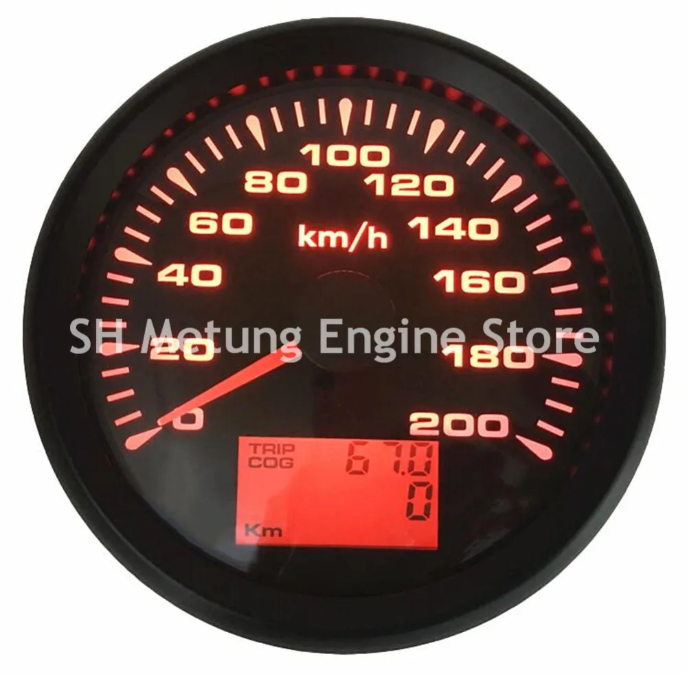 1pc New Style 85mm GPS Speedometer Gauges 0 200km/h Lcd Waterproof