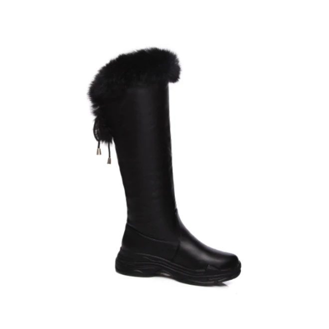S. Romance/ г. Женские ботинки, большие размеры 34-43, женские зимние сапоги до колена на среднем квадратном каблуке Офисная Женская обувь черного и белого цвета SB185