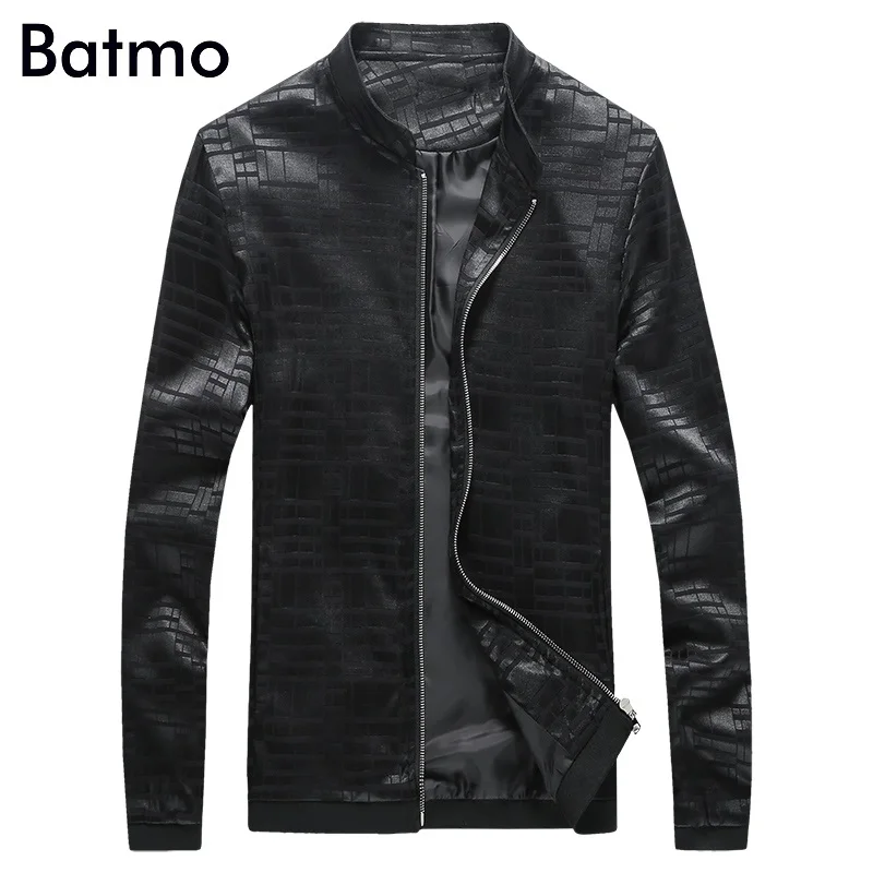 2017 new arrival high quality fashion spring jacquard casual slim stand collar black jacket men .summer skinny men's jacket 