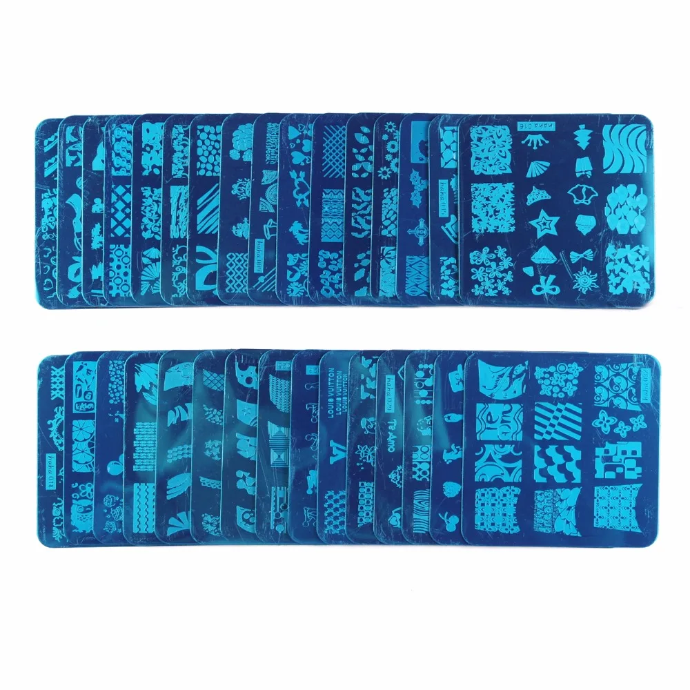 Finger Angel 32 шт. планшетоны для штамповки шаблон трафареты ногтей # WJ023|stamping plates|stamp