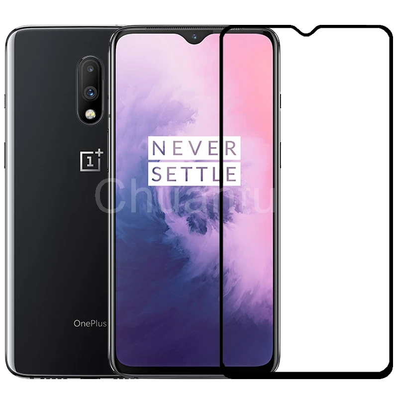 Закаленное стекло премиум класса 75 шт./лот 2.5D для Oneplus 7 полное покрытие экрана