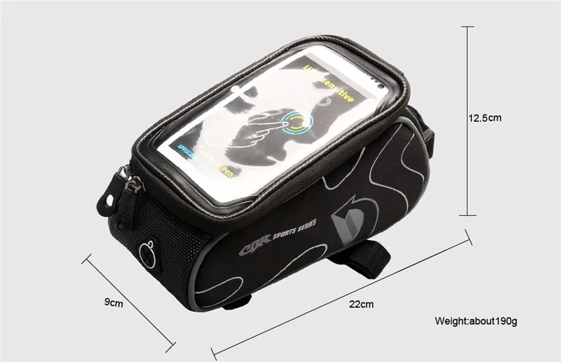 Sale WEST BIKING Cycling MTB Bike Front Frame Top Tube Bag Bicycle Bags for 6 inch Phone Touch Screen Frame Front Tube Bicycle Bag 22