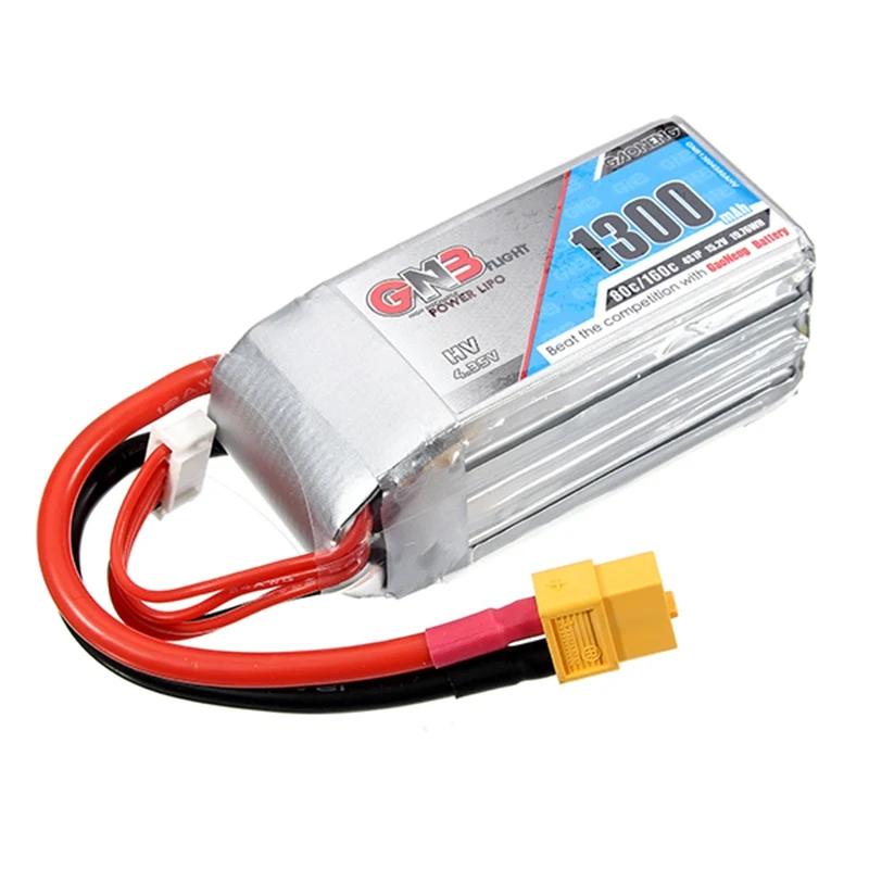 

High Quality GAONENG GNB 1300mAh 4S 15.2V 80/160C HV 4.35V Lipo Battery RC Battery for FPV Racing RC Multicopter