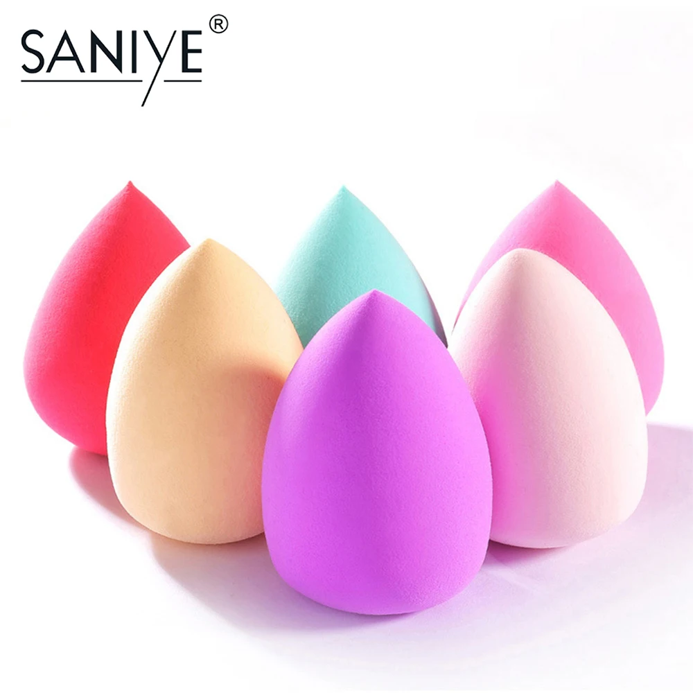 

SANIYE 1PCS Soft Sponge Foundation Makeup Sponge Puff Blending Sponge Smooth Powder Cosmetic Sponge Egg B1265