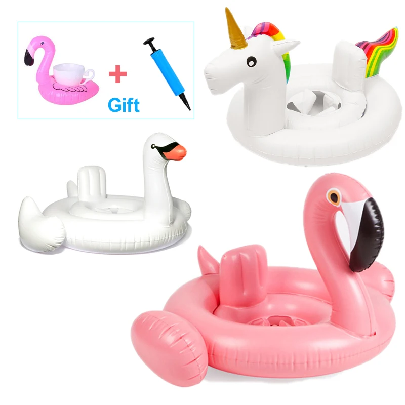 

Inflatable Flamingo Float Toys for Kids Giant Pool Baby Swimming Ring Mattress Beach Sea Toys Unicorn Float