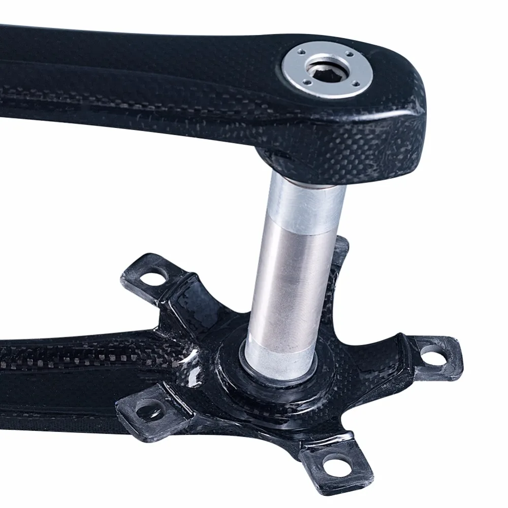 Матовый/глянцевый 3 К углеродного волокна Адреналин велосипедов Crankset дорожного для BCD 110/130 мм Длина 170/ 175 мм 5 улов шоссейные велосипеды Запчасти