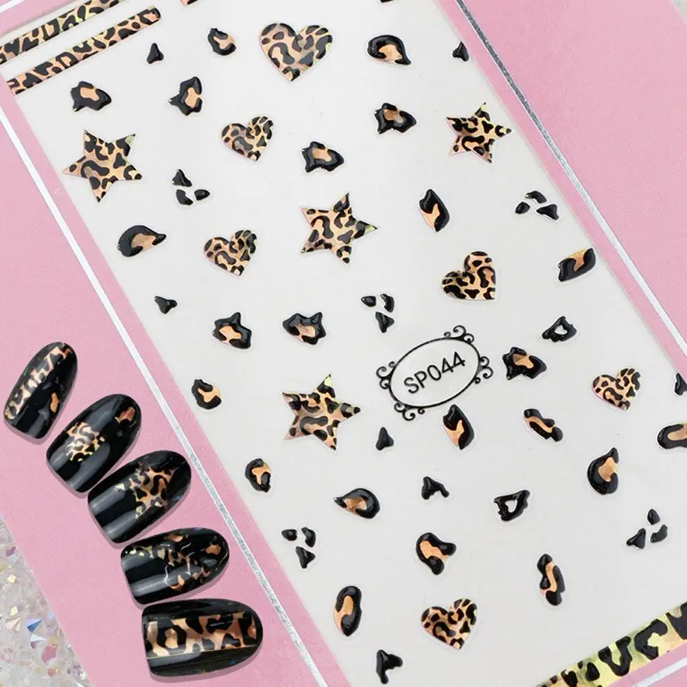 

12cm x 6cm 3D Star Heart Snowflake Water Drop Nail Sticker Manicure Tips Water Transfer Paper Nail Sticker Nail Art Decoration